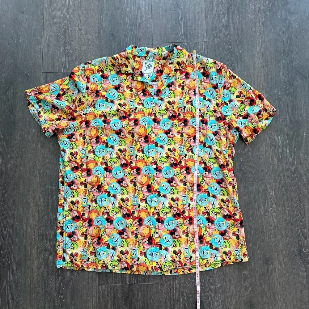 Walt Disney World 50th Anniversary‎ Mens Button Shirt Reyn Spooner XL Retro